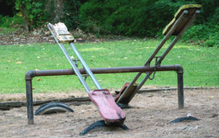 Seesaw at the park.