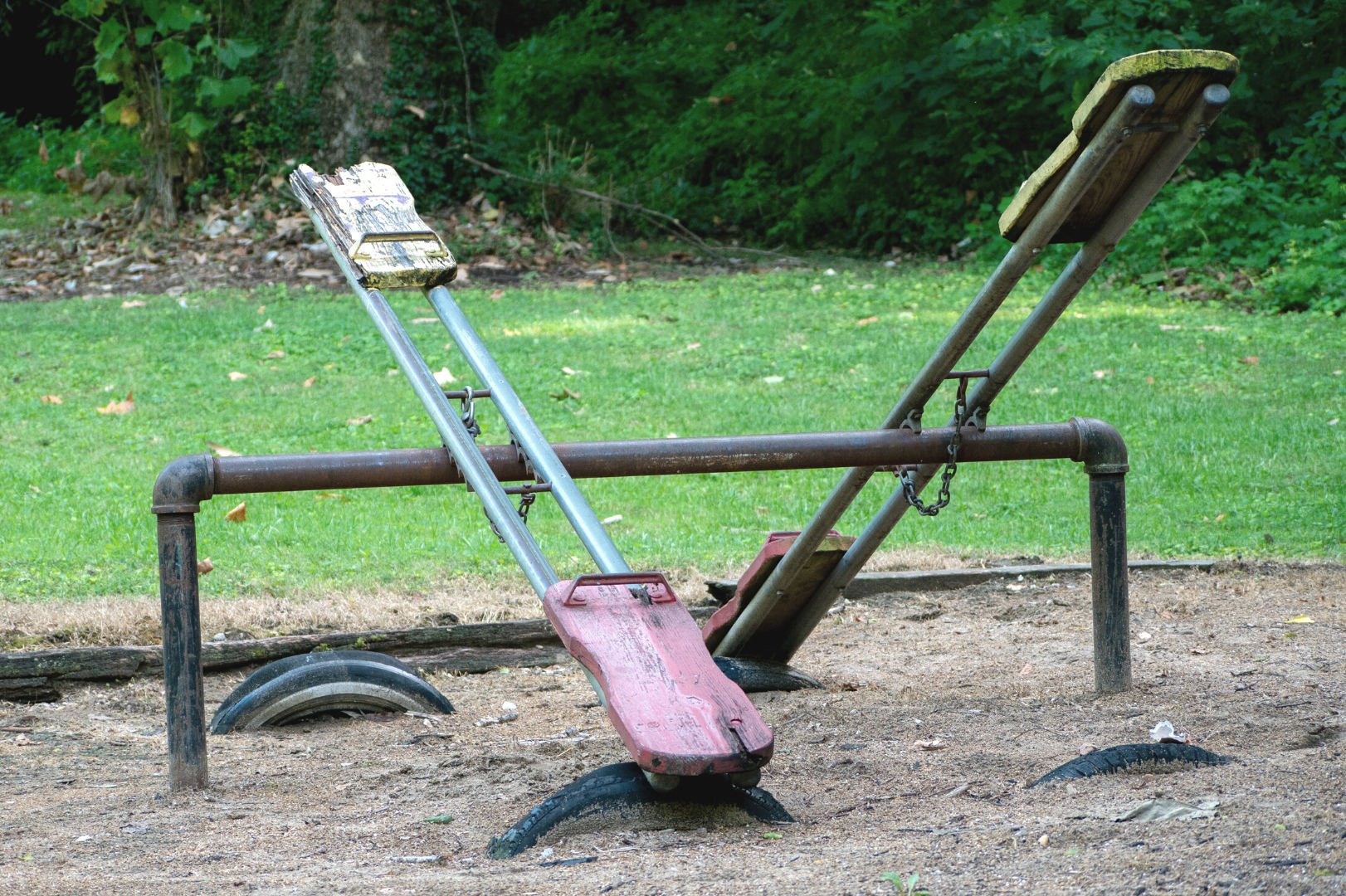 Seesaw at the park.